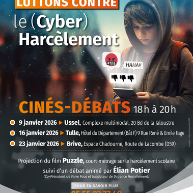 Lutte contre le (cyber)harc&egrave;lement - Cin&eacute;-d&eacute;bats