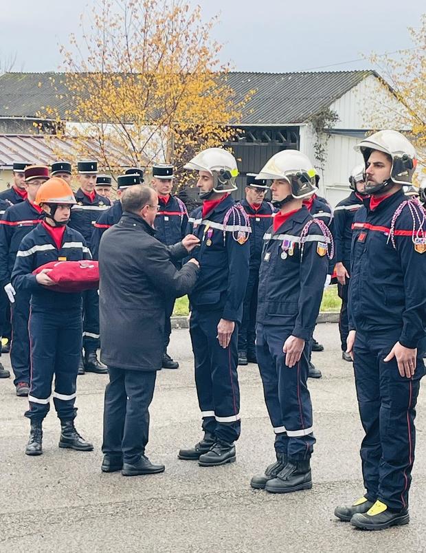 Passation de commandement au Centre d'Incendie et de Secours de Meymac