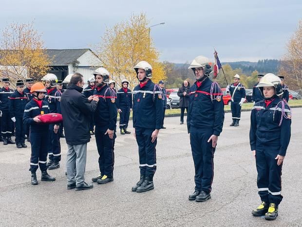 Passation de commandement au Centre d'Incendie et de Secours de Meymac